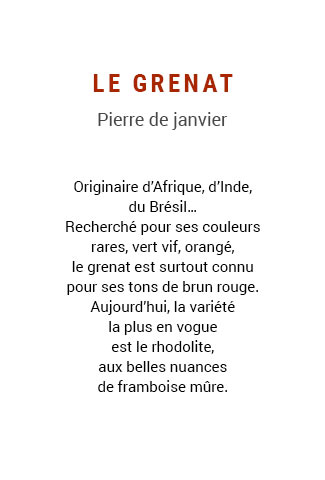 Pierre du mois: Le Grenat