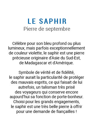 Le saphir: la pierre du mois de Septembre